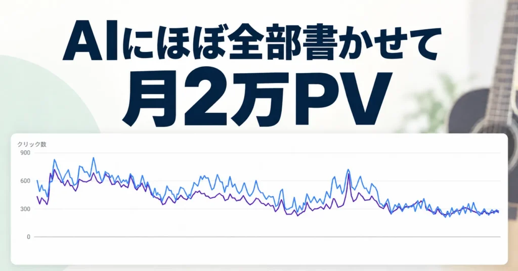 AIにほぼ全部書かせて月2万PV